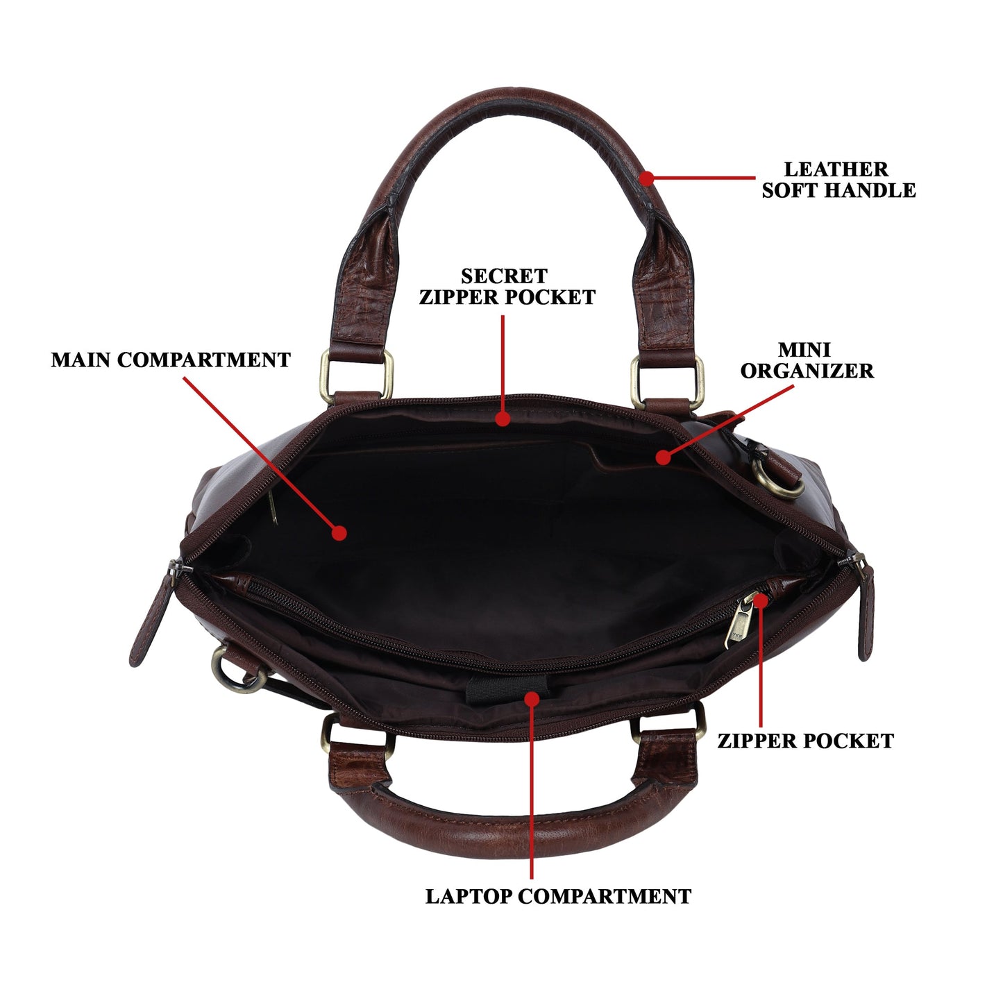 Leather Messenger Bag 14"