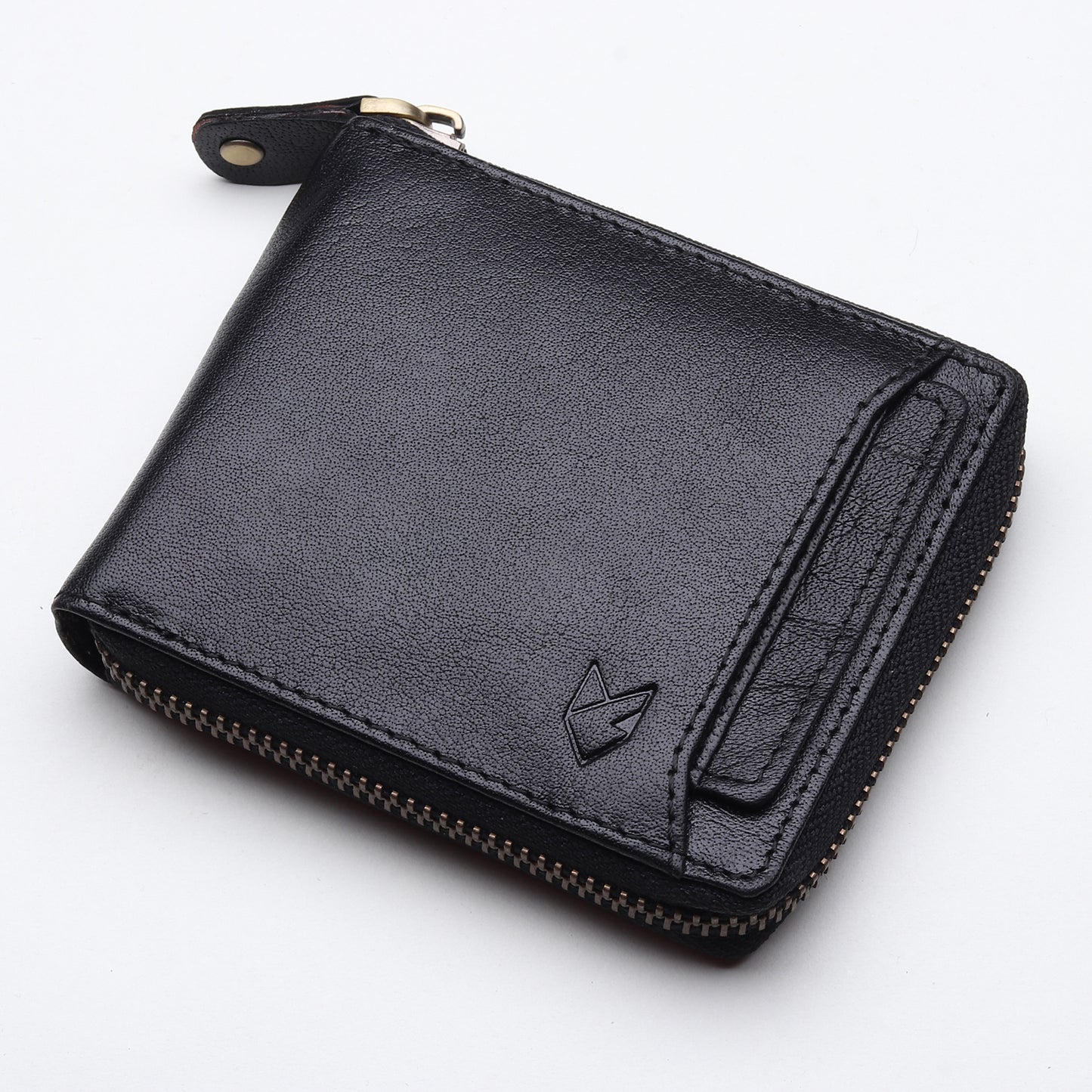 Bifold Zipper Wallet with Detachable Card Case