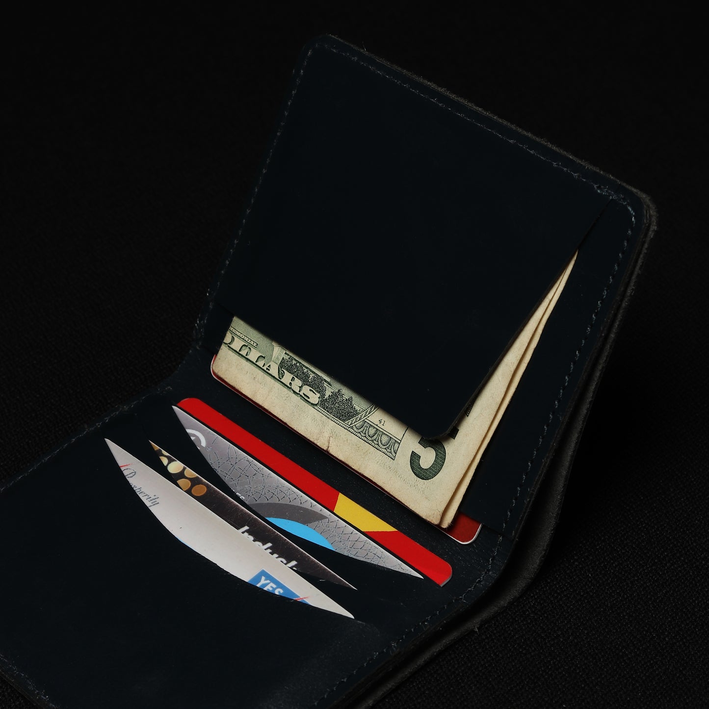 Bifold Dark Desert Wallet- Vegetable Tanned Leather