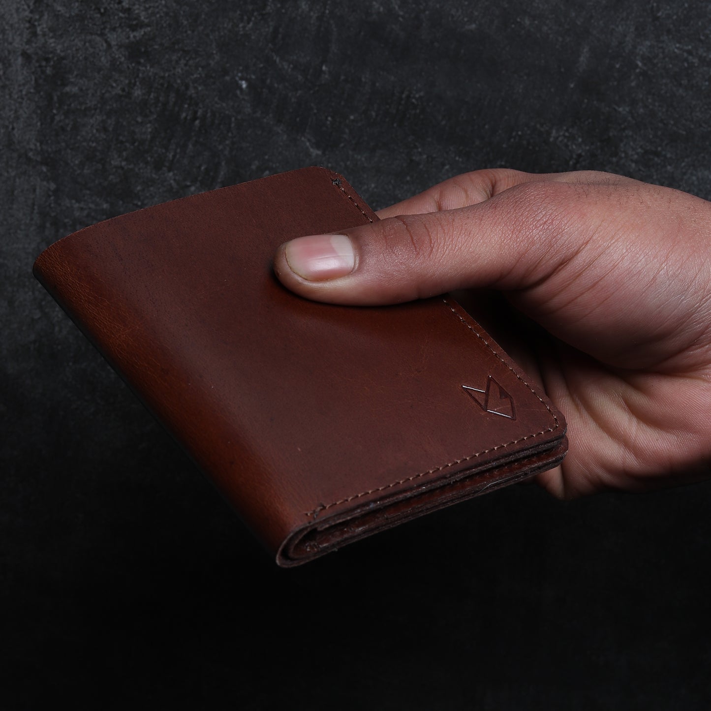 Bifold Dark Desert Wallet- Vegetable Tanned Leather