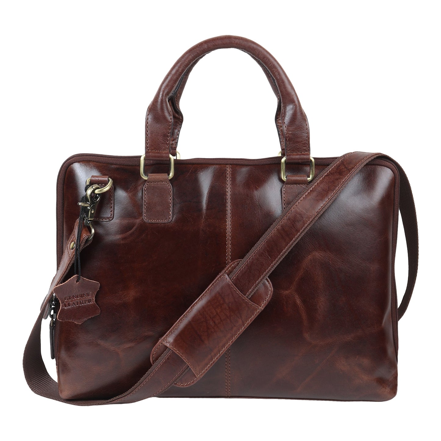 Leather Messenger Bag 14"