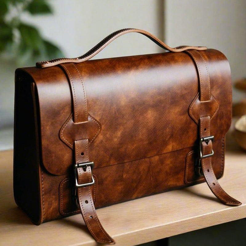 Satchel Commute Messenger Bag - Vegetable Tanned Leather