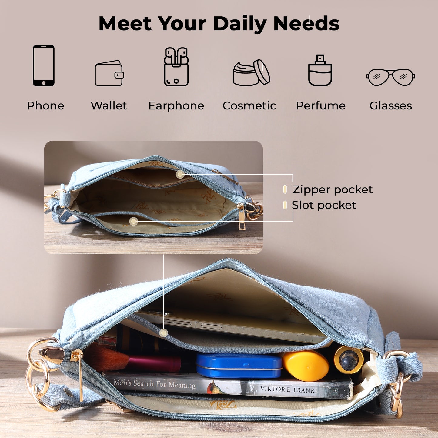 Baguette Bag with Long Sling
