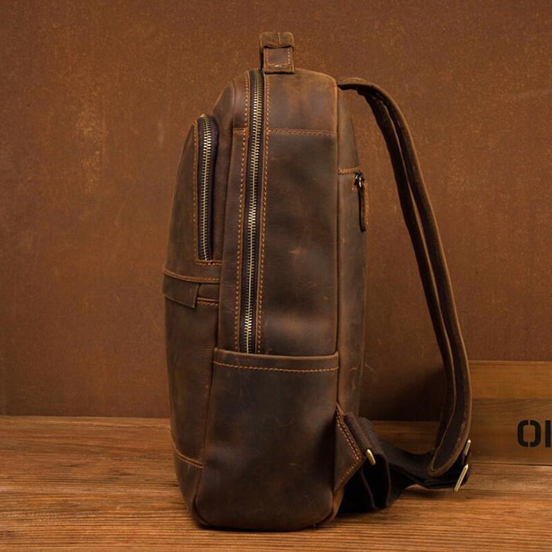 Vintage Genuine Leather 15.6 Inch Laptop Backpack