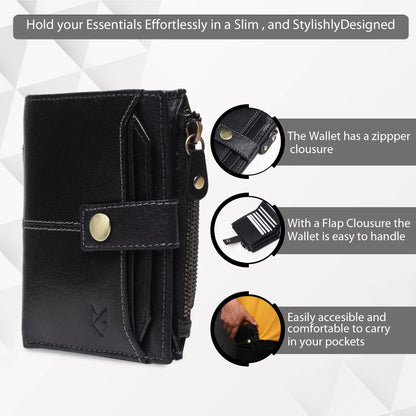 Leather Wallet- Button Closure