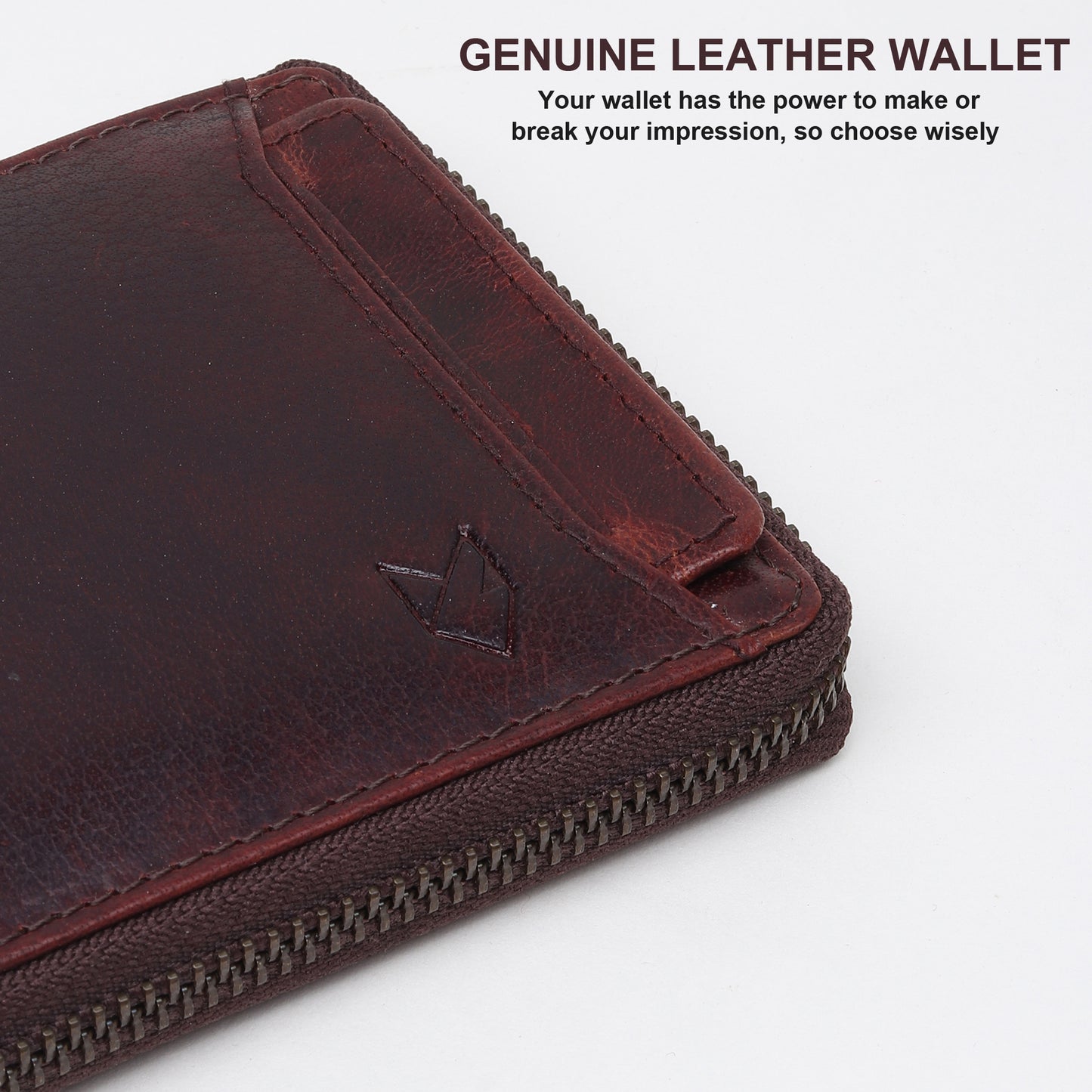 Bifold Zipper Wallet with Detachable Card Case