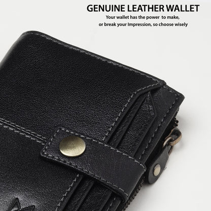 Leather Wallet- Button Closure