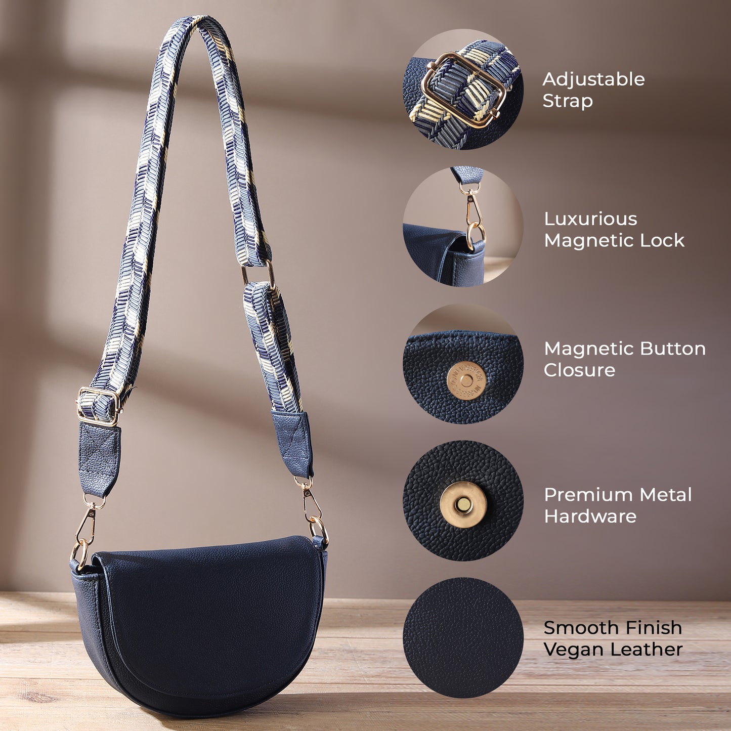 Elegant Crossbody Bag with Adjustable Strap