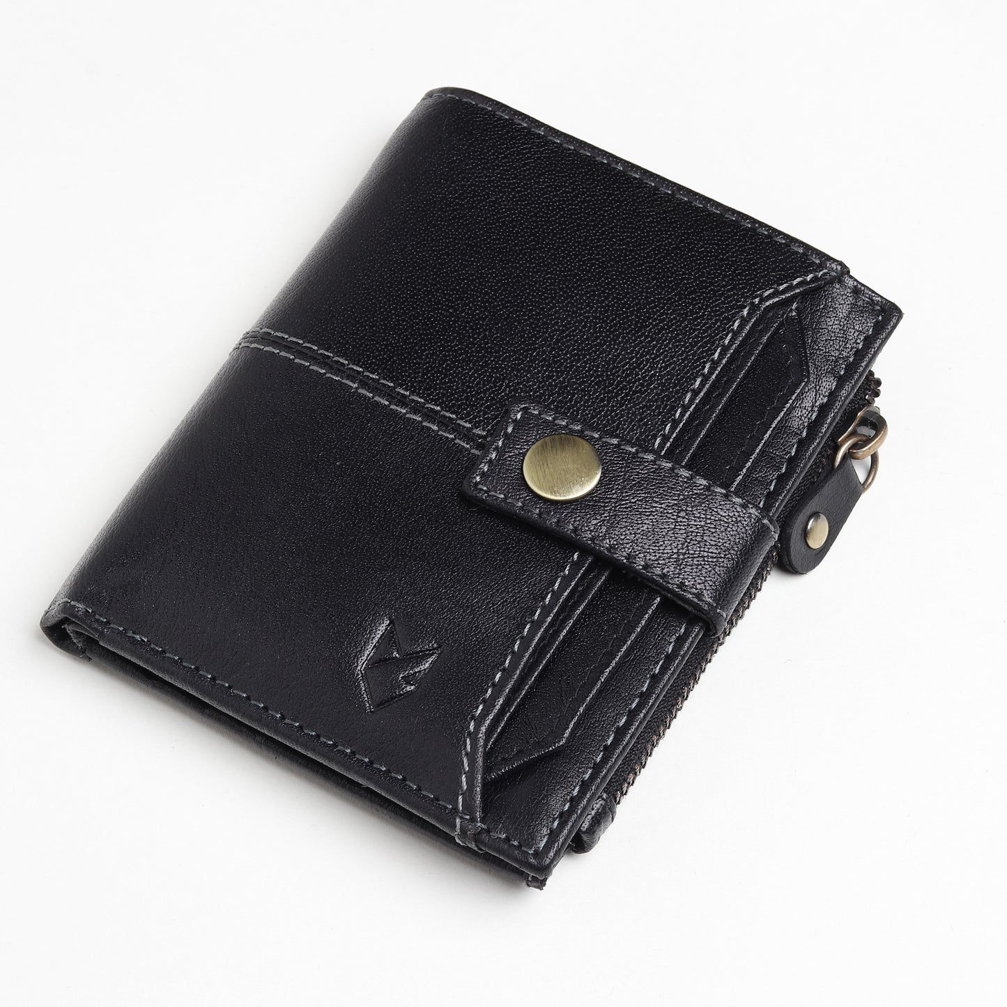 Leather Wallet- Button Closure