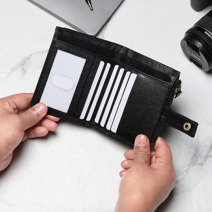 Leather Wallet- Button Closure