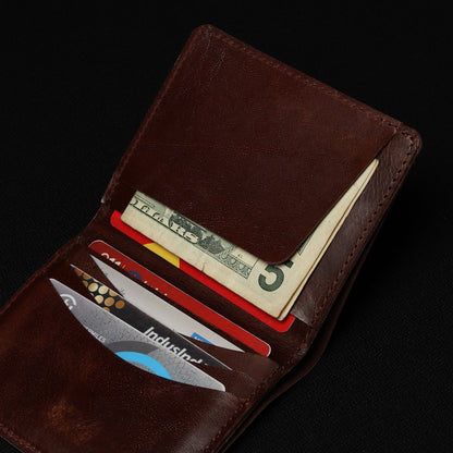 Bifold Dark Desert Wallet- Vegetable Tanned Leather