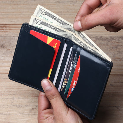 Bifold Dark Desert Wallet- Vegetable Tanned Leather