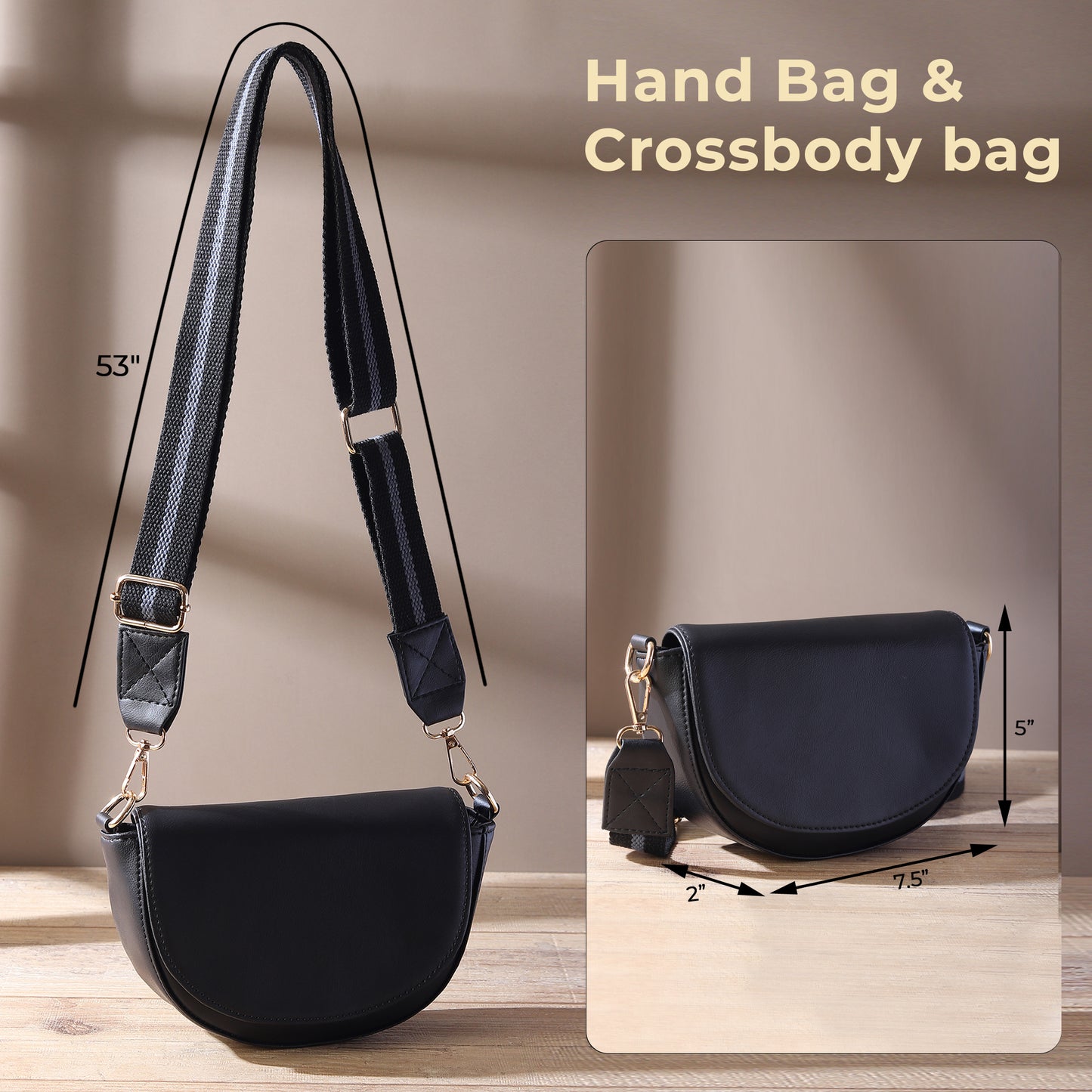 Elegant Crossbody Bag with Adjustable Strap